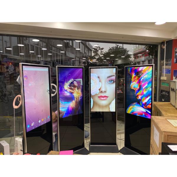 1080p HD Video Free Standing Digital Signage , Standalone Digital Signage 350 Cd/M²