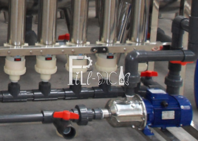 Water Bottling Line Hollow Fibre Filtration 4000 LPH RO Plant