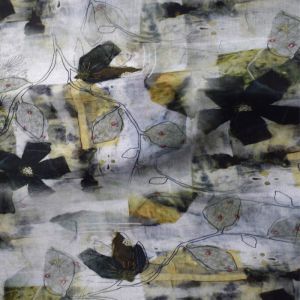 China Ramie Blended Polyester Printing Fabric Striped Home Textile Clothing wholesale