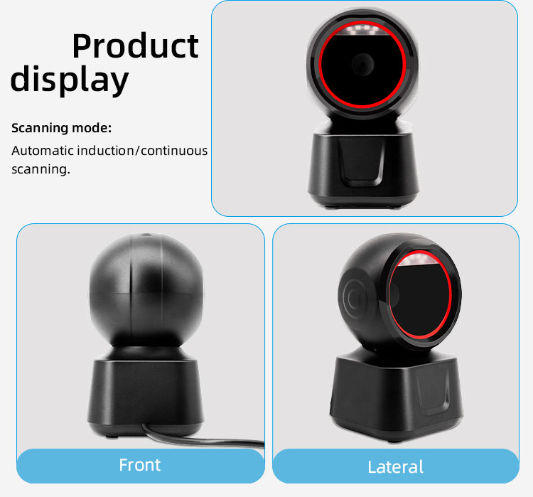 Supermarket X7-600 Desktop Corded Qr Code Scanner Reader 2D QR with USB TYPE-B Interf