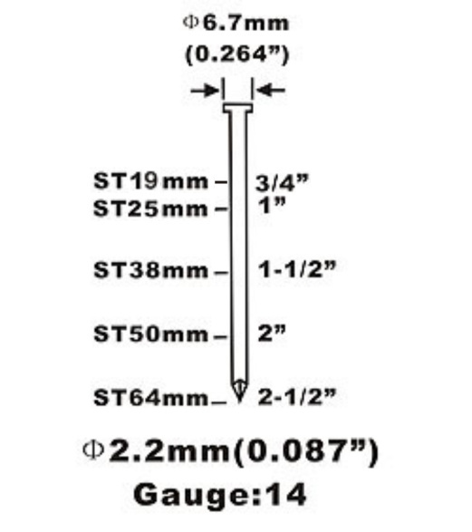 St64 14gauge Concrete Steel Nail Gun for Industrial and Construction Applications