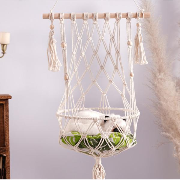 Cat Swing Bed Cat Cage Cotton Rope Wicker Hanging Cat Bed