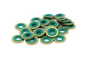 China Brass Rubber Pressure Sealing Washers , Green Copper Sealing Washers wholesale