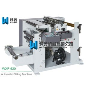 China White Fabric Roll Cutter Slitting Machine / Automatic Slitting Rewinding Machinery wholesale