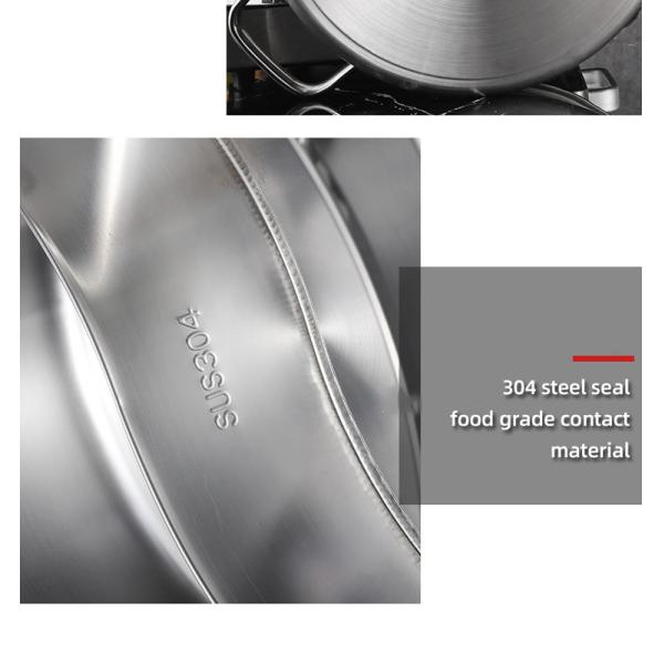 Chinese Style 2 Compartments Kitchen Pots Induction Cooker Hot Pot 304 Stainless Steel Soup Pot With Divider