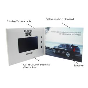 China 7&quot; Softcover video brochure LCD presentation folder video greeting card wholesale