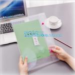 PP plastic clear file folder manufacturer, file document wallet folder with