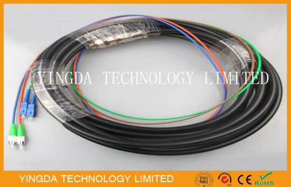 Quality Outdoor Telecom Waterproof Pigtail Patch Cord SC - FC / APC 2 Core 4 Core  20M for sale