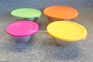 China Portable Leakproof 8pcs Stainless Steel Basin With Airtight Lid wholesale