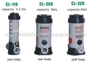 Plastic Chlorine Feeder Automatic Pool Dosing Systems For Chemicals Grey Color