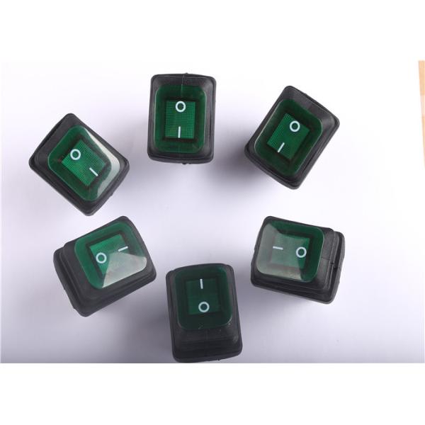 PDST Green Waterproof Rocker Switch Illuminated For Medical Facilities