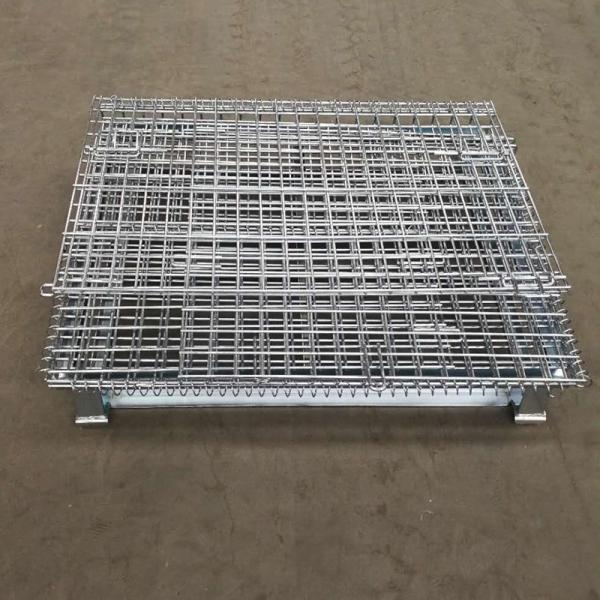 Customized Foldable Metal Folding Storage Cag Wire Mesh Container Warehouse Cargo Storage Equipment ﻿