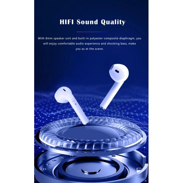 USB TWS Bluetooth Earbuds I9 Tws Smart Bluetooth Earphone Wireless Mini Earbuds