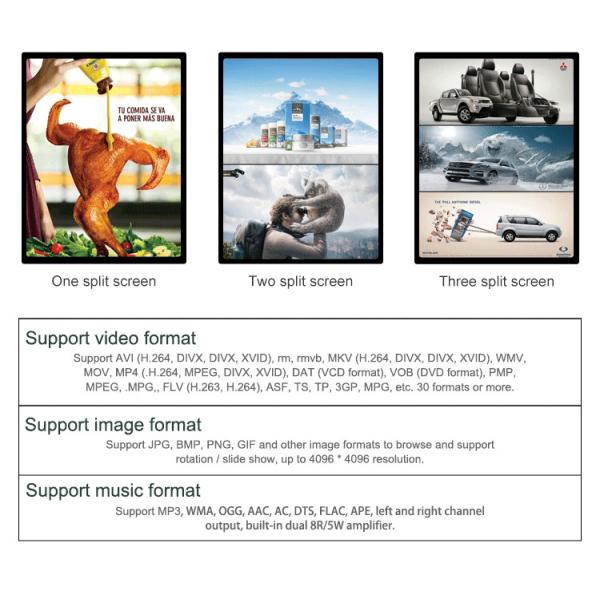 Floor Standing LCD Advertising Display With Intelligent Broadcast Function