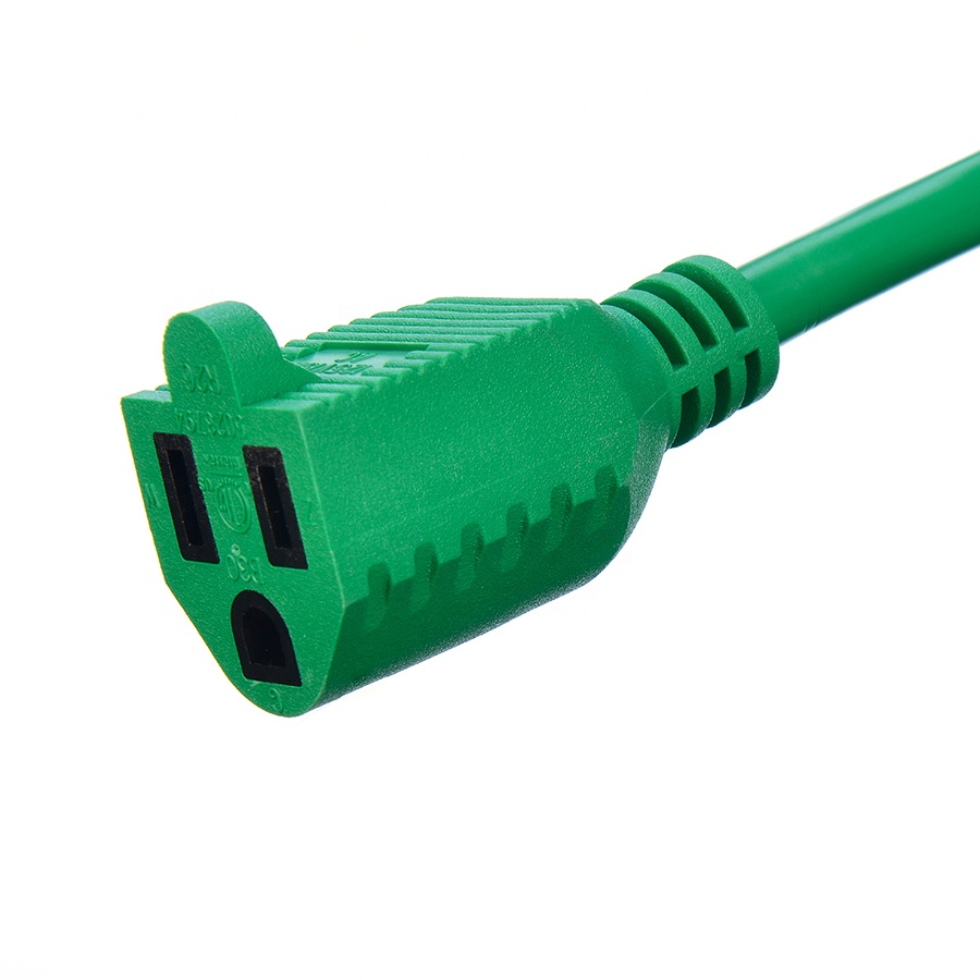 16/3 Indoor Outdoor Waterproof 3 Prong Flexblie SJTW Heavy Duty Electric Custom Extension Cord with and US Plug Standard