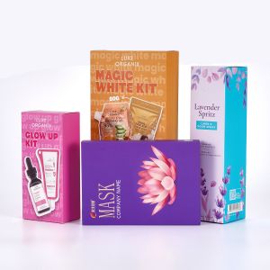 Custom Cosmetic Packaging Box with 4-color Printing and 4c Offset Printing for