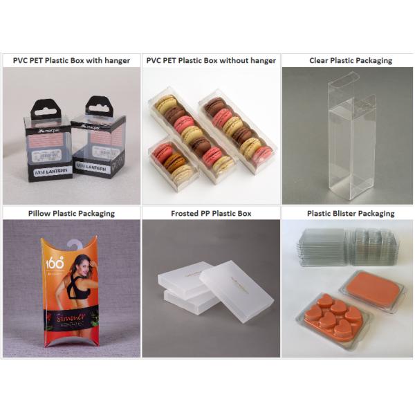Fancy Pink Printed Small Pink Storage Boxes Plastic Cosmetic Packaging With Hanger 4 X 4