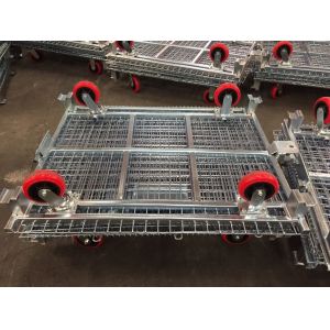 China Logistics shipping Wire Mesh Container Recyclable Long Life Span wholesale