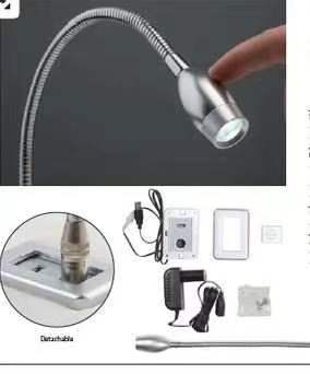 LED Bed Mounted Touch Switch Reading Light Fixed to Desktop and Sofa Armrests Furniture