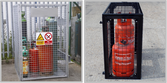 Heavy Duty Gas Cylinder Cages Multi Colors Flexible / Foldable High Security