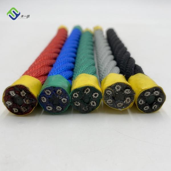 Quality PP Wire Playground Combination Rope 16mm 6 Strand With Fibre Core for sale