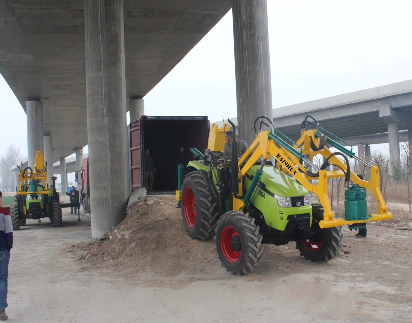 Utility Pole Installation Machine With Small Farm Ground Hole Drilling Machine Earth Auger