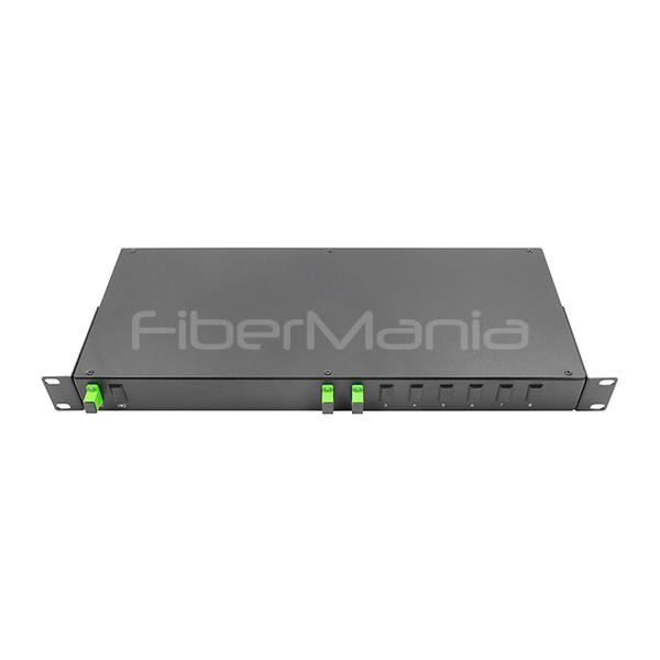 Quality 1U 19" Rack Mount Optical PLC Splitter With 1×2 SC APC Connectors / Adapters Loaded for sale