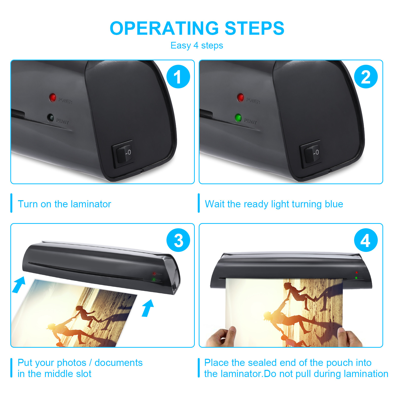 A4 Laminating Machine For Photo Documents Paper Hot Thermal Laminator LM2008