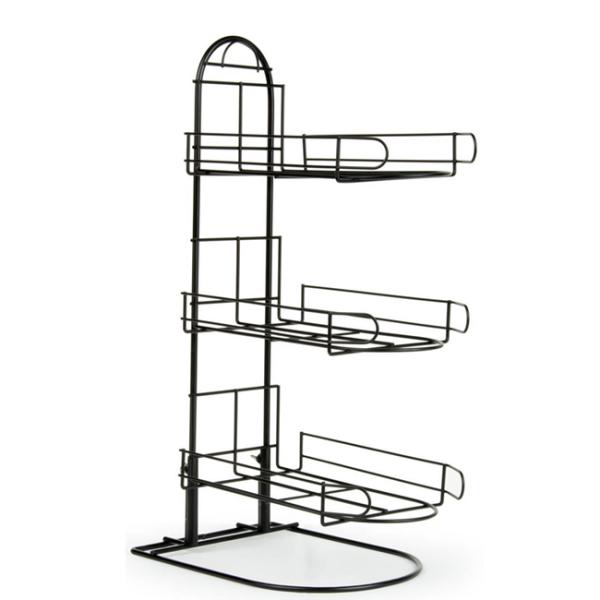 3 Tiers Baseball Cap Wire Rack Display Stands Metal Tubular Frame