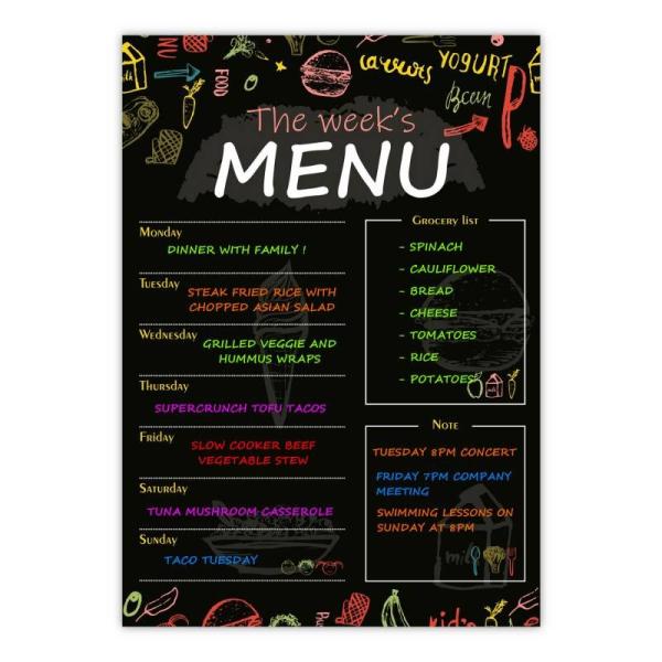 Removable Magnetic Calendar Planner Dry Erase Meal Planning Notepad A5 Custom