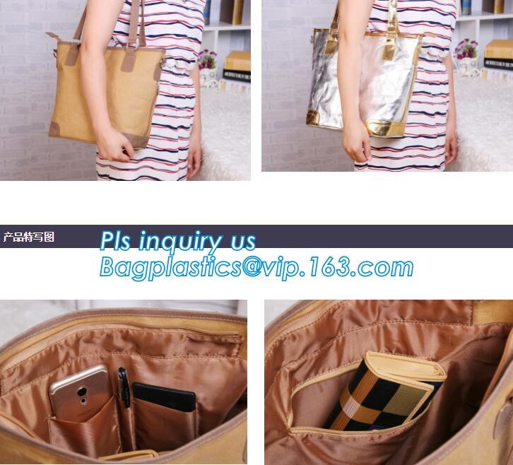 promotional tyvek reusable shopping bag recyclable black durable travel tote bag,breathable dopont Tyvek paper shopping