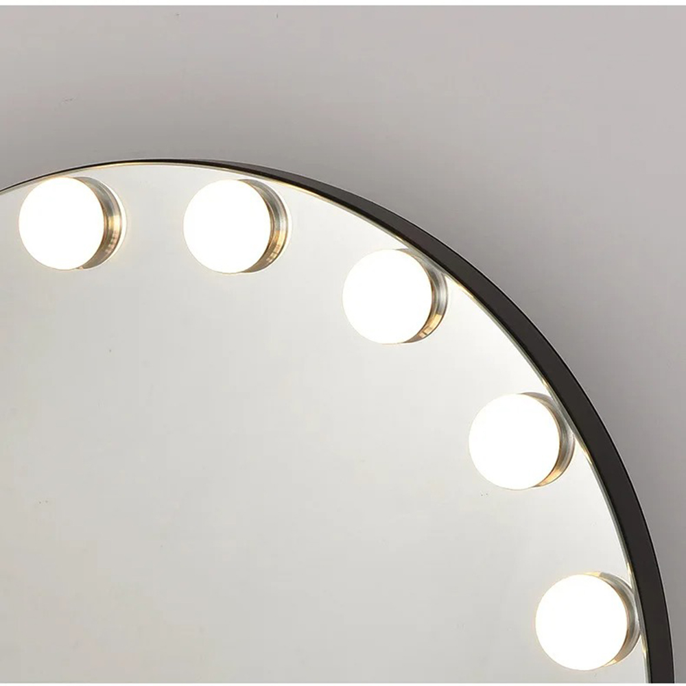 Chrome Led Light Bulb Home Decor With Hollywood Mirror Extra LOGO Yes Cosmetic Mirror