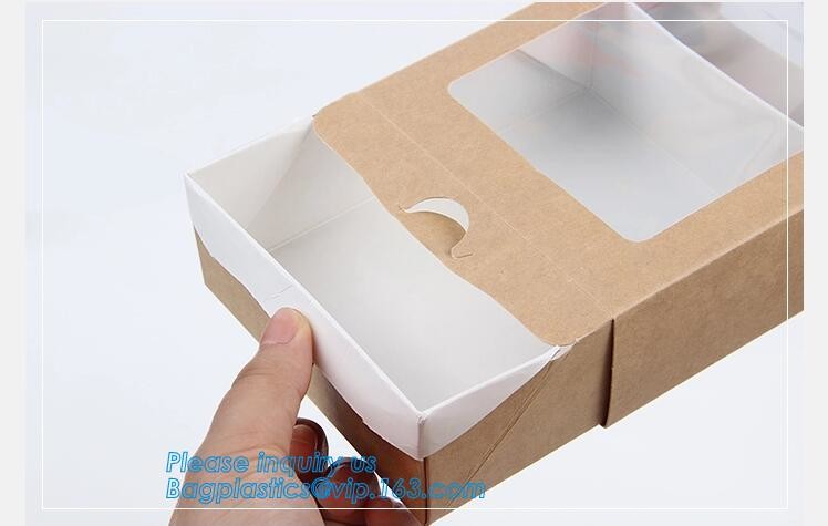 kraft paper sandwich box with window ,triangle sandwich box for packaging,Cardboard Box With Clear Window Burger Sandwic