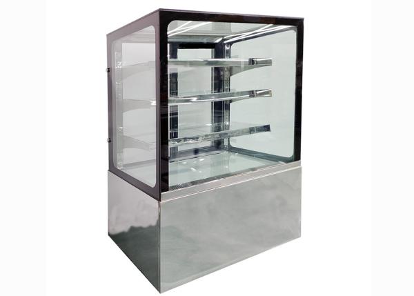 Quality Openable Front Flat Glass 3 Shelves refrigerated Bakery Square Display Cases for sale