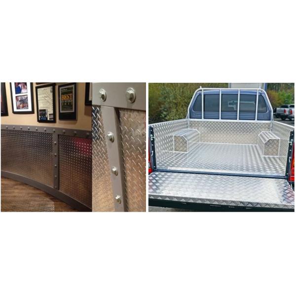 PE Film Roofing Corrugated Embossed 6061 Aluminum Sheet