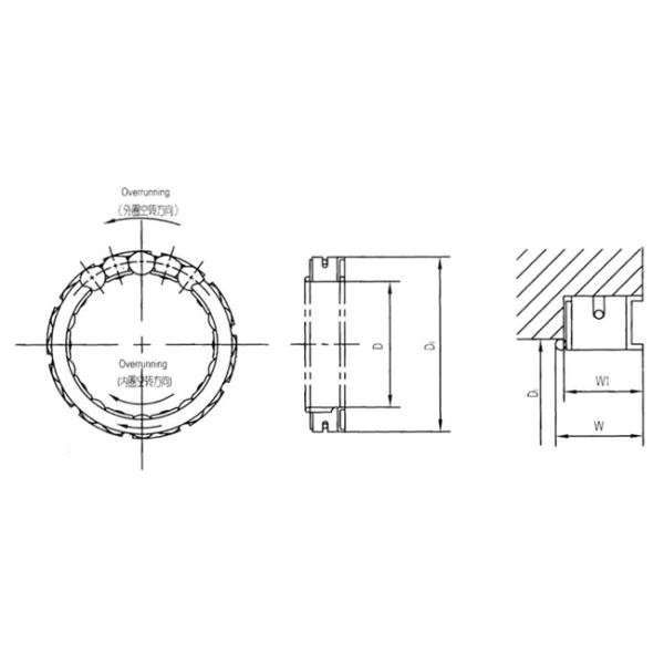 Motorcycle One Way Starter Bearing Customized FWD331608PRB