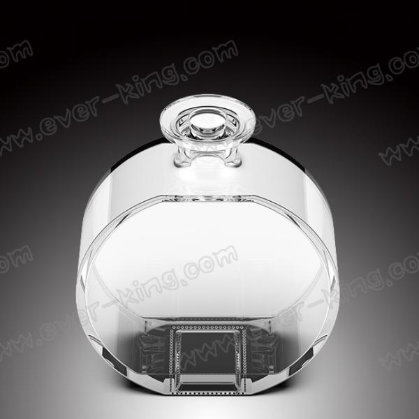 Clear Oval Empty Whiskey Glass Bottles 750ML