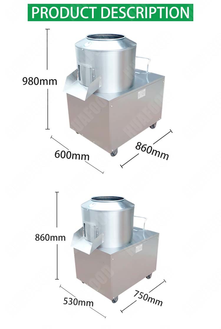 Spiral Potato Peeler 200kg/h Automatic Food Processing Machines
