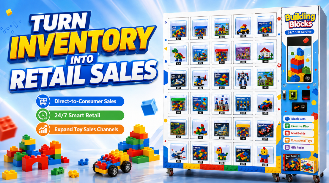 WEIMI 30-Locker Smart Building Block Vending Machine for Building Block Wholesalers