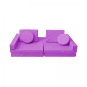 China Toddler To Teen Playscape Couch 10PCS Micro-Suede Half Cylinder Playroom Sofa wholesale