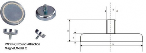C-type-ndfeb-magnet-pot-with-thread