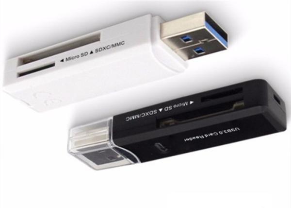 USB2.0 / USB3.0 Micro USB Card Reader , Super Slim USB Tf Card Reader For CF
