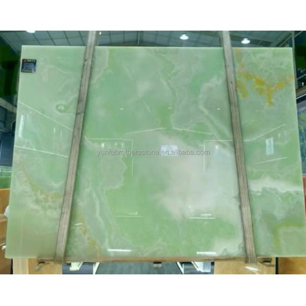 Modern Afghan Green Onyx Stone Slab for Hotel Living Room and Dining Hall Decoration