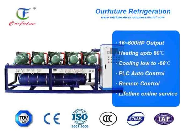 Quality  CSH Screw Parallel Cold Room Compressor Unit Racks For Fruit Cold Room for sale