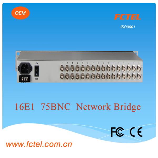 Quality good quality with 75/120ohm16E1 network bridge Protocol Media Converter for sale