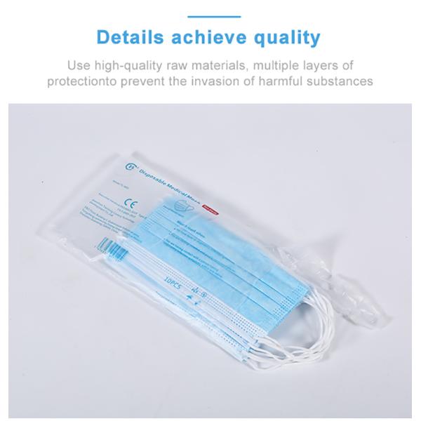 3 layer disposable face mask medical faces mask with earloops