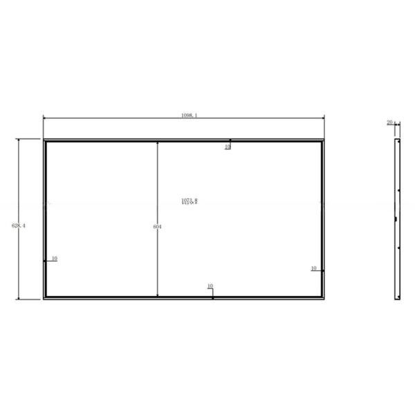 Super slim 20mm thickness UHD 49" inch LED TFT LCD display advertising signage video monitor 400nit 700nit metal casing