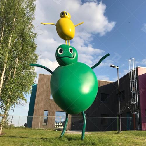 Quality Stainless Steel Sculpture Color Painted Ant Cartoon Design for sale