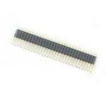 40 Pin Header 1.27mm pitch Single Row 180° DIP Black ROHS pin header socket