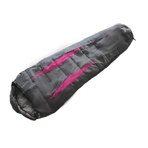 Quality Outdoor Travel Camping Water Resistent Black 190T Poly Cotton Mountain Sleeping Bag 230X80X50cm for sale